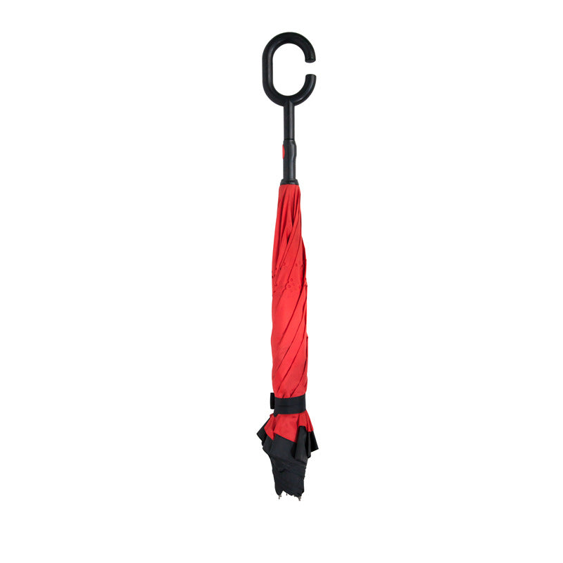 Reverse C handle umbrella