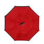 Reverse C handle umbrella