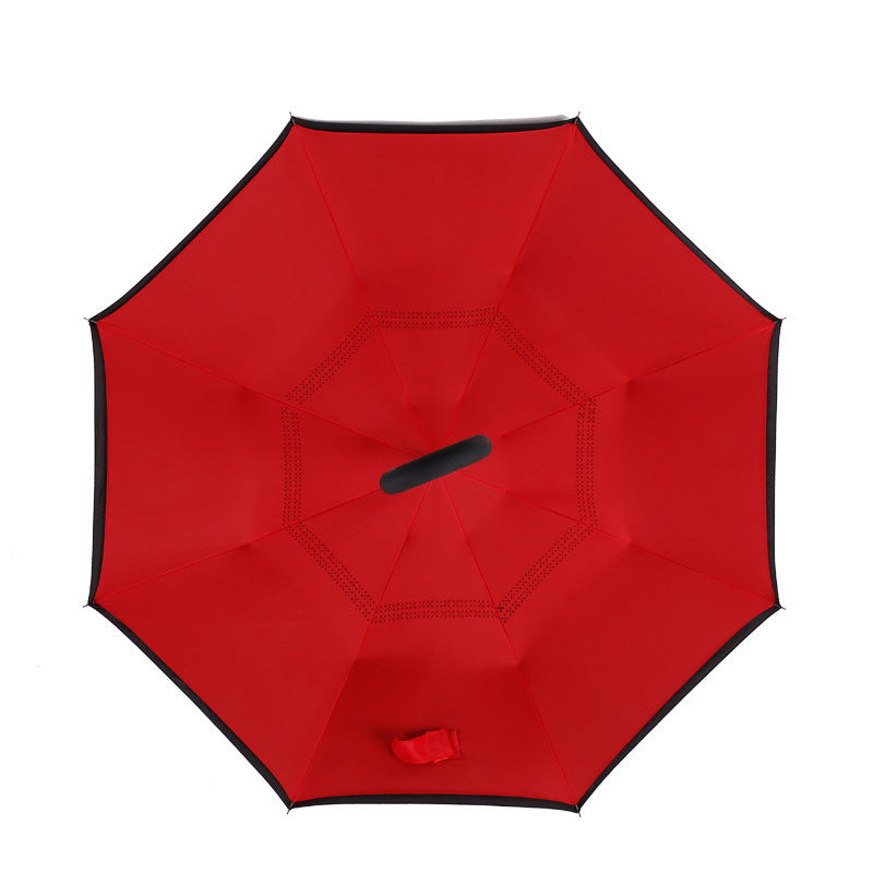 Reverse C handle umbrella